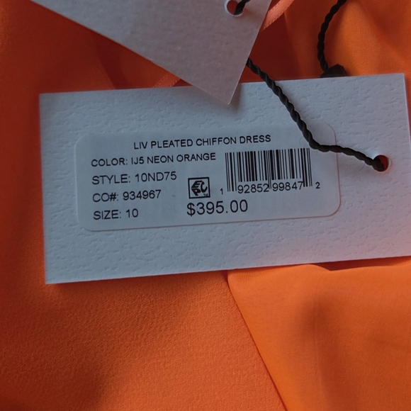 Milly Bright Orange Long Sleeve Dress - Picture 5 of 5